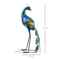 Outsunny Steel Peacock Garden Statue Decoration Gift(m-3)