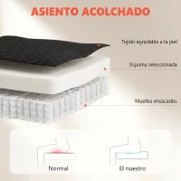 HOMCOM Silla de escritorio Ergonómica con Respaldo Alto Reposabrazos Abatibles Asiento con Muelles Altura Ajustable Negro(m-5)