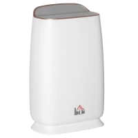 HOMCOM Purificador de Aire con Filtro HEPA de 3 Capas CADR 220 m³/h hasta 28 m² Purificador de Sobremesa 30x17x53 cm Blanco(m-11)