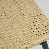 Outsunny Garden Egg Chair with Footstool, Rattan Indoor Outdoor Lounge Chair and Ottoman Set with Thick Cushions, Beige(m-12)