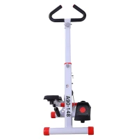 Stepper met handgrepen sidestepper hometrainer inklapbaar LCD-display staal(m-5)