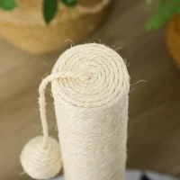 PawHut Krabpaal 62cm Kattenkrabpaal met Krabbal Kattenkrabpaal(m-9)