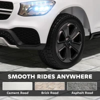 AIYAPLAY Mercedes-Benz GLC Licensed Kids Ride on Car with Remote Control, Soft Start, MP3, LED Headlights, White(m-8)