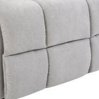 HOMCOM massagestoel opstahulp relaxstoel met verwarmingsfunctie verstelbare hoek USB afstandsbediening kort pluche grijs 83 x 95 x 105 cm(m-7)