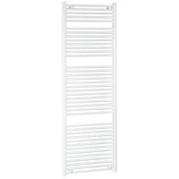 HOMCOM Termoarredo Bagno Scaldasalviette a 39 Barre in Acciaio, 60x180cm, Bianco(m-1)