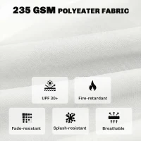 Outsunny Outdoor Bistro Chair Cushions Set of 4 with Removable Cover, 41 x 41 x 5 cm Round Seat Cushions with Ties, White(m-5)