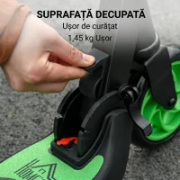 HOMCOM Trotinetă Electrică Pliabilă pentru Copii 6+ Ani cu Înălțime Reglabilă, 71x36.5x75-80 cm, Negru și Verde(m-8)