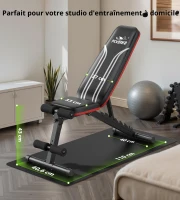 Banc de musculation multifonctionnel, pliable & peu encombrant, cadre en acier robuste, 110x40,6x40,6 cm, noir(m-3)