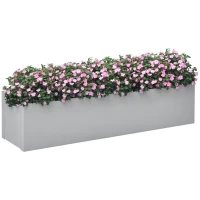 Outsunny stalen plantenbak met afvoergat voor balkon(m-11)