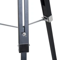 HOMCOM Tripod Floor Lamp, Spotlight Reading Lamp w/ Adjustable Height, Angle, Wood Legs for Living Room, Bedroom, Home, Office, Black and Gold(m-9)