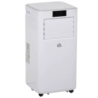 HOMCOM Mobiele airconditioner airconditioner 4 modi afstandsbediening 24u timer ABS wit(m-1)