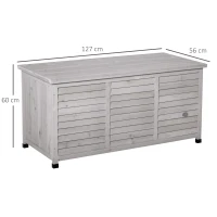 Outsunny tuinkast vurenhout 127 cm x 56 cm x 60 cm(m-3)