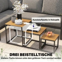 Outsunny 5-delige loungeset voor buiten, tuinmeubelset, 148 cm x 61 cm x 71,5 cm, Grijs + Natuurlijk(m-6)