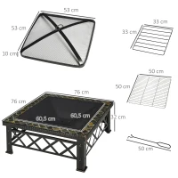Outsunny 3-in-1 vuurschaal vuurkorf(m-3)