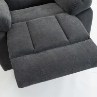 HOMCOM Relaxfauteuil 360° draaibare massagestoel met verwarming, massage en chenille stof, donkergrijs(m-12)
