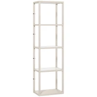HOMCOM Four-Shelf Floor Lamp - Bleached Oak(m-1)