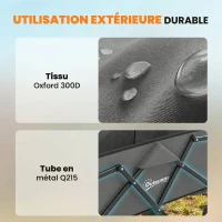 Outsunny Chariot de Jardin Charrette de Transport Pliable Tout-Terrain 66L Charge 68kg Poignée Réglable 81 x 45 x 89 cm Gris(m-8)