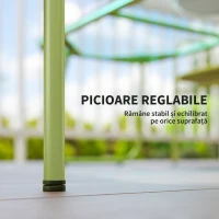 Outsunny Set Exterior din Ratan PE cu Canapea, 2 Fotolii și Măsuță cu Blat din Sticlă, Verde(m-7)