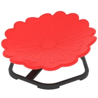 AIYAPLAY Flower-Shaped Sensory Spinning Chair with Non-Slip Base for Balance/Coordination, Red(m-11)