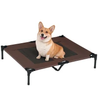 PawHut Hondenmand slaapplaats hondenbed hondenbank huisdierenmand kattenmand bruin(m-15)