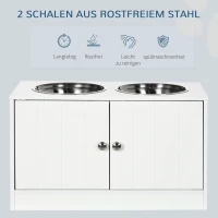 PawHut Hondenkooi Hondenbox, 2 deuren, inclusief vergrendeling, 116 cm x 60 cm x 87 cm, Grijs(m-4)