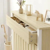 HOMCOM 93 x 88.5cm Rustic-Look Radiator Cover - Oak(m-8)