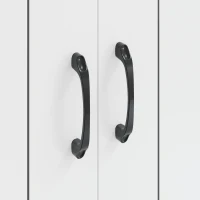 HOMCOM Sapateira 4 Níveis 12 Pares Armário para Sapatos 2 Portas e Prateleiras Ajustáveis 80x32,8x105 cm Carvalho e Branco(m-7)