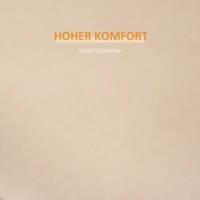 HOMCOM 2-in-1 Ottomaanse kruk, ronde gestoffeerde kruk, voetenbank met opbergruimte, afneembaar deksel in fluweellook, bijzettafel voor woonkamer, slaapkamer, beige, Ø44 cm x 47,5 cm(m-6)
