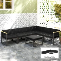 Outsunny 14-piece Dining Set Cushions - Black(m-10)