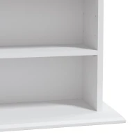 HOMCOM Mediarek, 8 niveaus, dvd-rek met 12 verstelbare planken, 16 vakken, voor 720 cd's, wit(m-11)