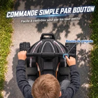 AIYAPLAY Quad Électrique Enfants 6 V, Voiture Électrique Enfants, Batterie au Lithium, Vitesse Max. 2 Km/H, 18 à 48 Mois, Noir(m-6)