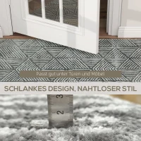 HOMCOM Tapijt Woonkamer Tapijt in Modern Stijl, wasbaar Vloertapijt 150 x 80 cm Donkergrijs(m-4)