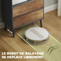HOMCOM Bibliothèque meuble de rangement avec 4 compartiments ouverts et 2 tiroirs, 60 x 30 x 179 cm, gris(m-7)