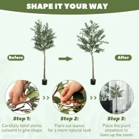 HOMCOM Silk Leaf Artificial Olive Trees(m-6)