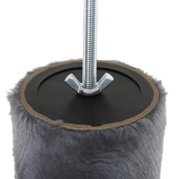 PawHut Plafondhoge krabpaal 225-255 cm, verstelbare kattenboom met 5 niveaus, 3 sisal krabpalen, hangmat en platformen(m-12)