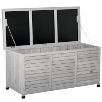 Outsunny tuinkast vurenhout 127 cm x 56 cm x 60 cm(m-1)