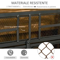 HOMCOM Parascintille Pieghevole a 3 Pannelli con Doppia Porta in Metallo, 120x11.5x79 cm, Nero(m-7)