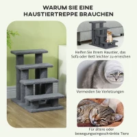 PawHut dierentrap kattentrap hondentrap trap voor katten en honden 4 treden nieuw(m-5)
