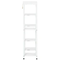 Outsunny Bloemenstandaard, Plantenstandaard, 7 Niveaus, voor Binnen- en Buitengebruik, Staal, wit, 65 x 23 x 94,5 cm(m-8)