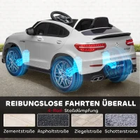 HOMCOM Kindervoertuig afstandsbediening elektrische auto Mercedes-Benz MP3 3-8 jaar 2 kleuren(m-8)