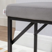 HOMCOM Bank met bekleding, schoenenbank, gangbank, incl. bekleding, donkergrijs+zwart(m-8)