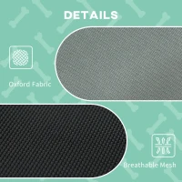 PawHut Outdoor Dog Bed with Removable Canopy, Portable Raised Dog Bed for Camping, Garden & Beach, Water-Resistant UV-Protection Mesh Pet Cot Sun Lounger, for Small Pets, 61 x 46 x 62 cm, Grey(m-5)