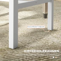 HOMCOM 2-delige Keukenstoelen Eetkamerstoelen Stoelen, Massief hout, modern ontwerp, 38,5 cm x 47,5 cm x 99 cm, Wit(m-6)