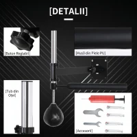 HOMCOM Speed Bag montabilă pe perete pentru box și MMA, cu înălțime reglabilă și suport, din oțel și PU, 79x72x20 cm, neagră(m-7)