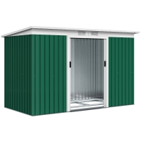 Outsunny Metalen gereedschapsschuur met fundering tuinhuisje gereedschapsschuur metalen tuinhuisje
