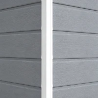 Outsunny Metalen Tuinschuur, afsluitbaar, Dubbele Deur, Raam, Aluminiumframe, 1,80 x 1,30 x 2,10 m, Grijs(m-12)