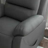 HOMCOM Poltrona Alzapersona Reclinabile fino a 135° con 8 Punti Massaggianti, Telecomando e Poggiapiedi, 91x86x101 cm(m-9)