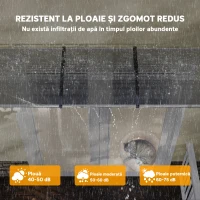 Outsunny Copertină Exterioară Curbată cu Șuruburi și Bolțuri Incluse, din Policarbonat, PP și Aluminiu, 90x295x23.5cm(m-5)