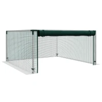 Outsunny 1,25 x 1,25 m Tuinnet, Plantenbeschermingstent met Ritssluiting, Insectenwerend Net, Staal, Groen(m-11)