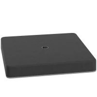 Outsunny Basisgewichten voor parasolvoet, waterdicht, met zand vulbaar, kunststof, 89L x 89B x 10,5H cm, zwart(m-11)